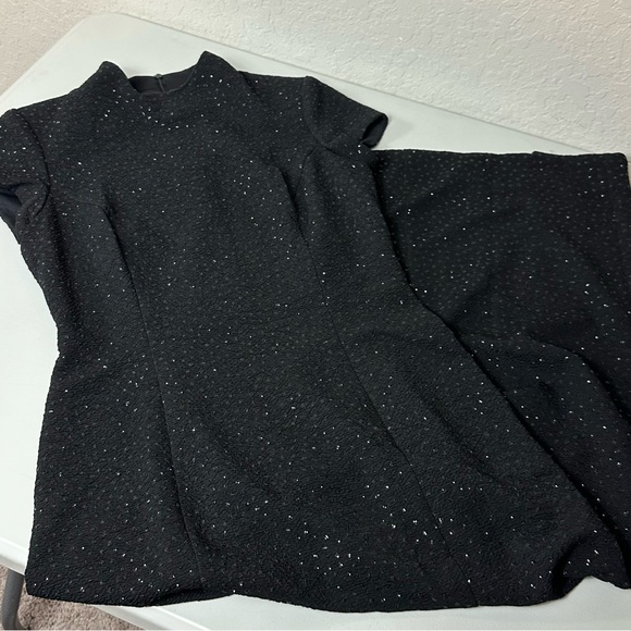Vintage 90s David Warren New York Elegant Dress Raised Studded Details Size 8 - Picture 12 of 12